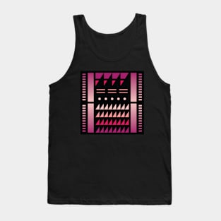 “Dimensional Angles (1)” - V.5 Red - (Geometric Art) (Dimensions) - Doc Labs Tank Top